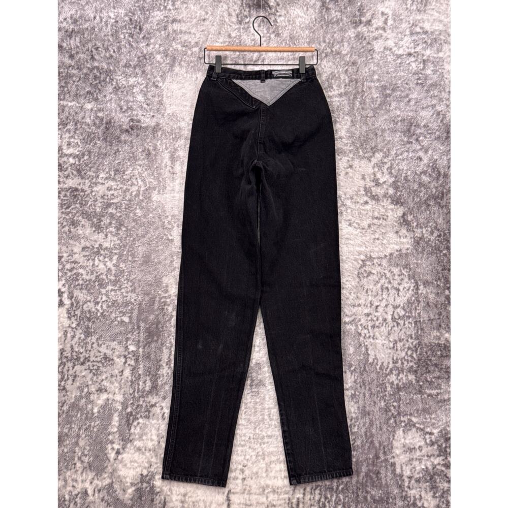 Vintage Rocky Mountain Jeans 24 x 34 Womens Black Denim Western Rodeo - Picture 2 of 10